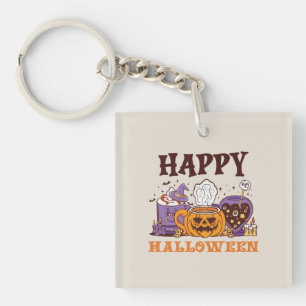Happy Halloween Coffee Brew Key Ring