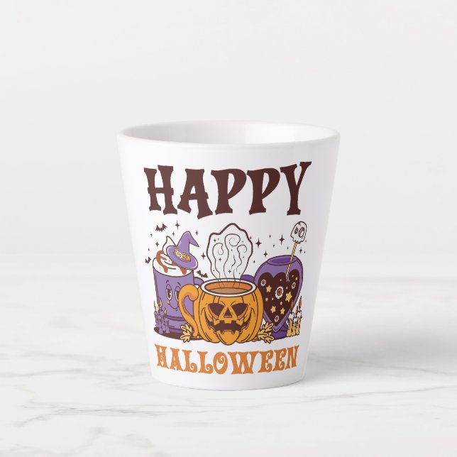 Happy Halloween Coffee Brew Latte Mug (Front)