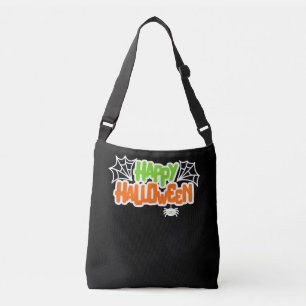 Happy Halloween Colourful Cute Spider Web Crossbody Bag