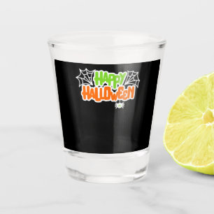 Happy Halloween Colourful Cute Spider Web Shot Glass