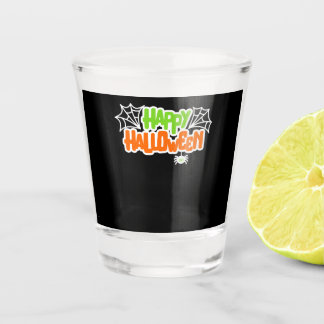 Happy Halloween Colourful Cute Spider Web Shot Glass