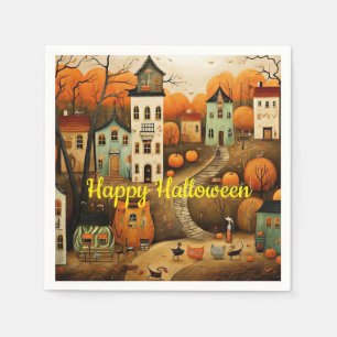 Happy Halloween colourful illustration Napkin