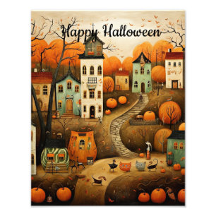 Happy Halloween colourful illustration Photo Print