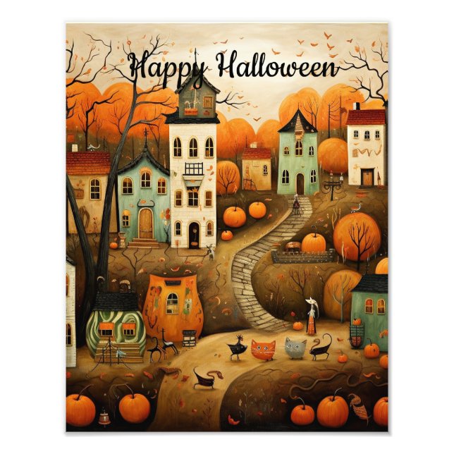 Happy Halloween colourful illustration Photo Print (Front)