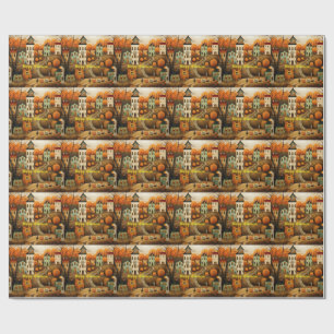 Happy Halloween colourful illustration Wrapping Paper
