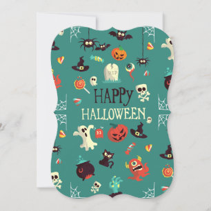 Happy Halloween Colourful Pattern Card
