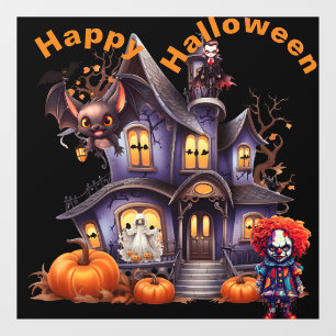 Happy Halloween come to my house if you dare. Window Cling
