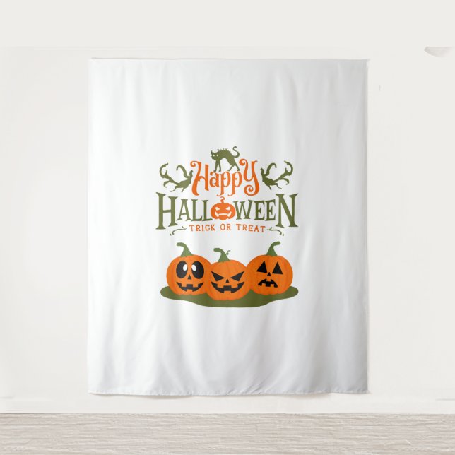Happy Halloween - Cool Halloween Tapestry (Front)
