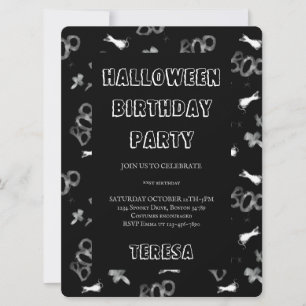Happy Halloween Costume Birthday Party  Invitation