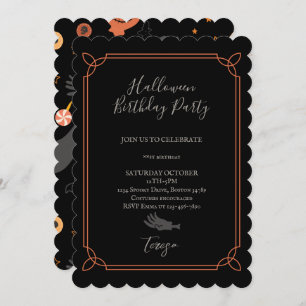 Happy Halloween Costume Birthday Party  Invitation