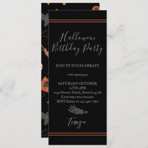 Happy Halloween Costume Birthday Party  Invitation