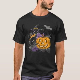 Happy Halloween Costume Cat Pumpkin Spider Bat Lea T-Shirt