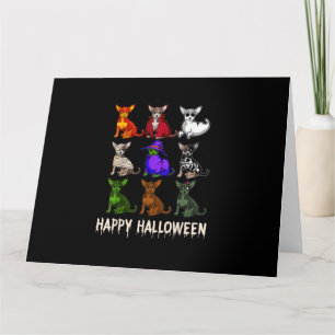Happy Halloween Costume Chihuahua Dog Lovers Card