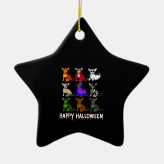 Happy Halloween Costume Chihuahua Dog Lovers Ceramic Tree Decoration