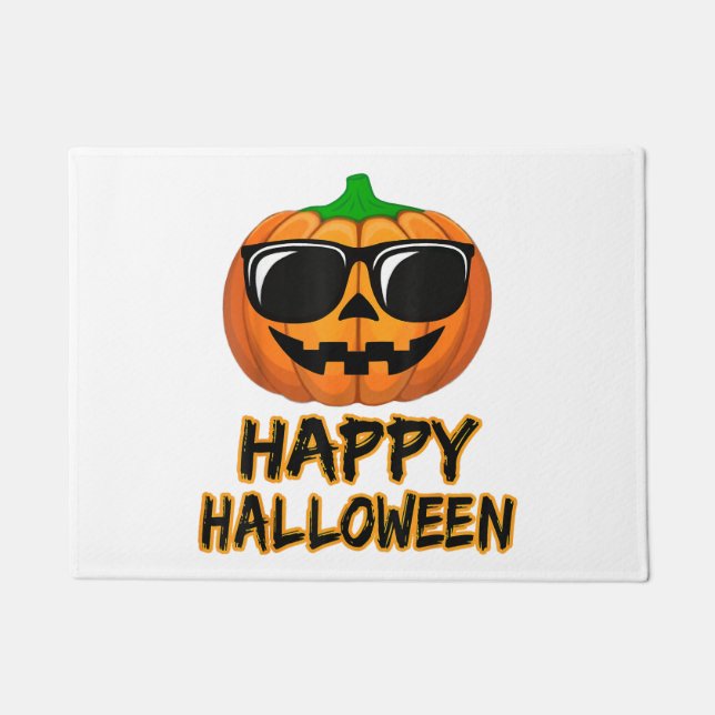 Happy Halloween Costume Funny Pumpkin Doormat (Front)