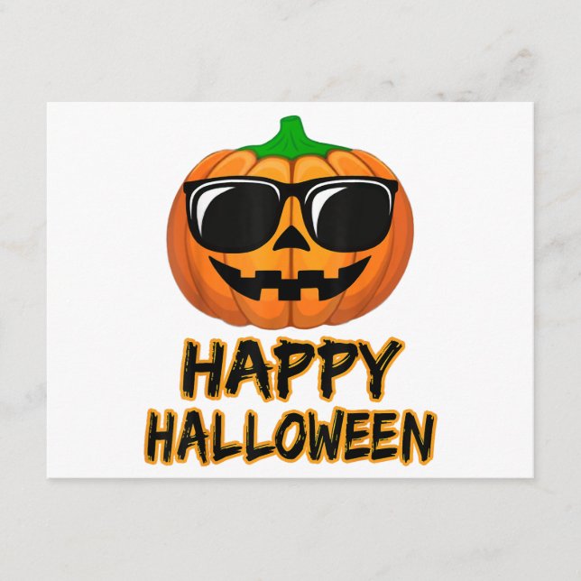 Happy Halloween Costume Funny Pumpkin Enclosure Card (Front)