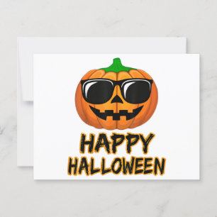 Happy Halloween Costume Funny Pumpkin Postcard