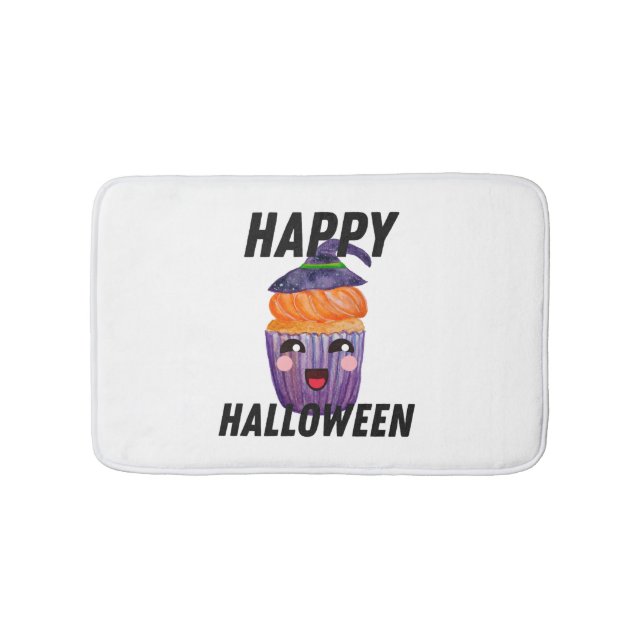 Happy Halloween Costume Halloween Cupcake Bath Mat (Front)