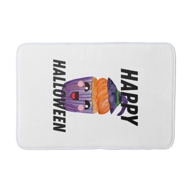 Happy Halloween Costume Halloween Cupcake Bath Mat (Front)