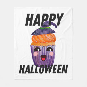 Happy Halloween Costume Halloween Cupcake Fleece Blanket