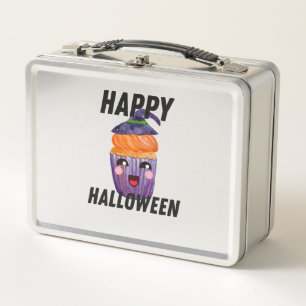 Happy Halloween Costume Halloween Cupcake Metal Lunch Box