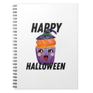 Happy Halloween Costume Halloween Cupcake Notebook