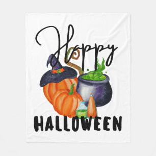 Happy Halloween Costume Halloween Decor Fleece Blanket