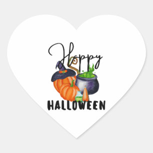 Happy Halloween Costume Halloween Decor Heart Sticker