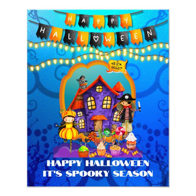 Happy Halloween Costume kids Party Celebration Photo Print (Front)