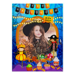 Happy Halloween Costume kids Party Celebration Poster
