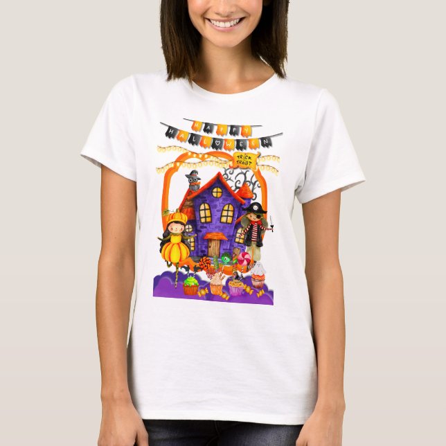 Happy Halloween Costume kids Party Celebration T-Shirt (Front)