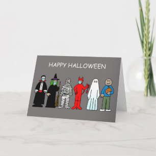 Happy Halloween Costume Parade Humour Card