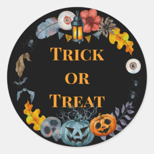 Happy Halloween Costume Party Pumpkin Classic Round Sticker