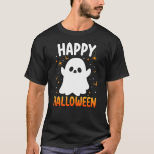 Happy Halloween Costume Spooky Boo Ghost Spider Bo T-Shirt