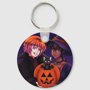 Happy Halloween Costumes Key Ring