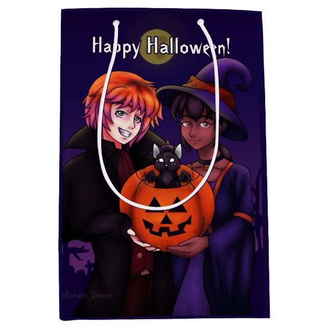 Happy Halloween Costumes Medium Gift Bag (Front)