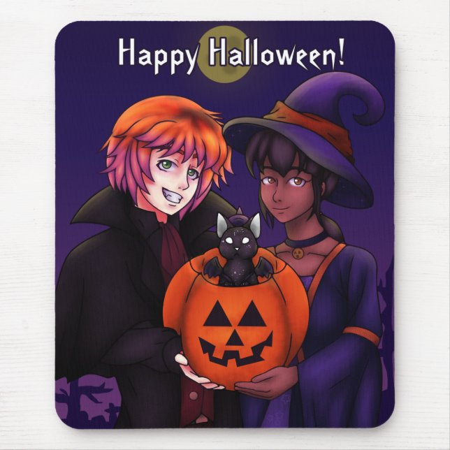Happy Halloween Costumes Mouse Mat (Front)