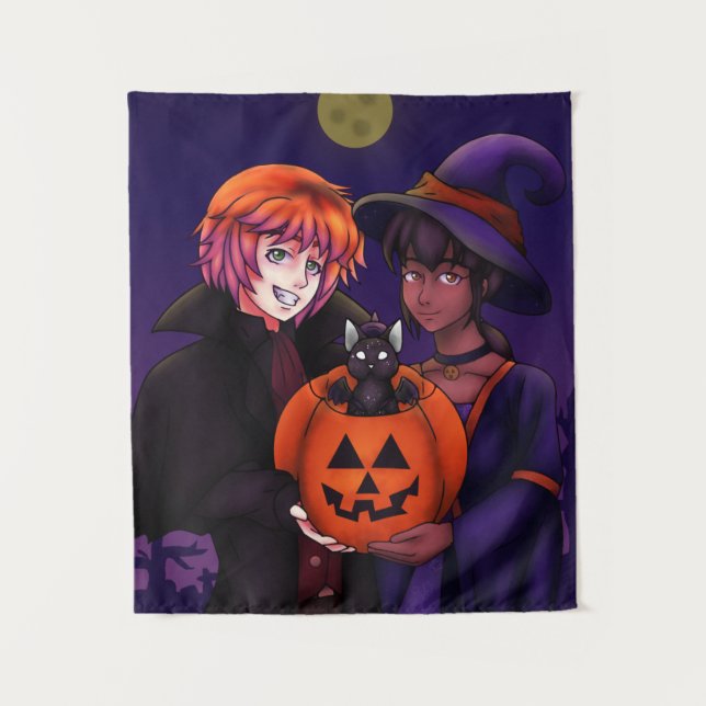 Happy Halloween Costumes Tapestry (Front)