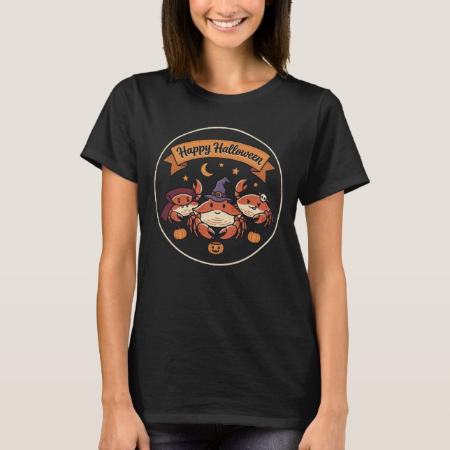 Happy Halloween Crabs T-Shirt (Front)