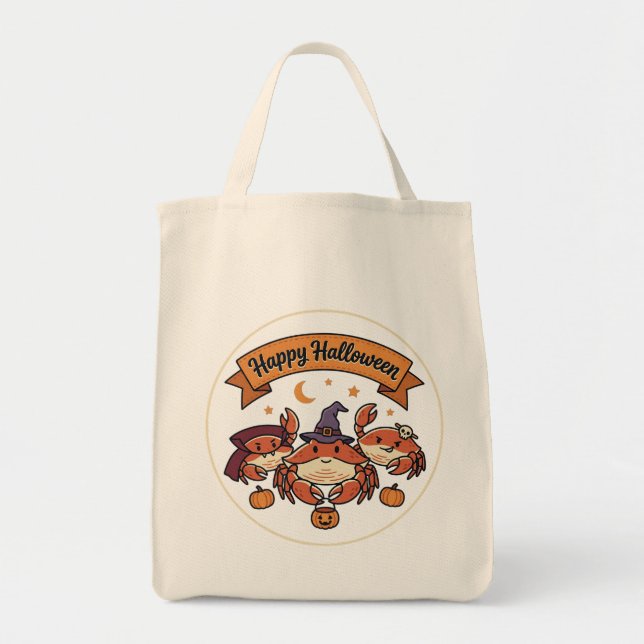 Happy Halloween Crabs Tote Bag (Front)