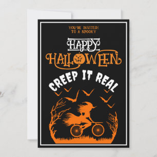 Happy Halloween Creep It Real Costume Party  Invitation