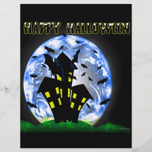 Happy Halloween Creepy Haunted House  Flyer