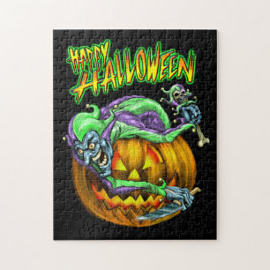 Happy Halloween Creepy JesterKin Puzzle