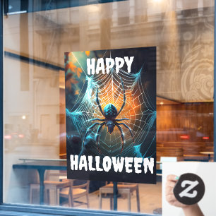 Happy Halloween Creepy Spider Window Cling