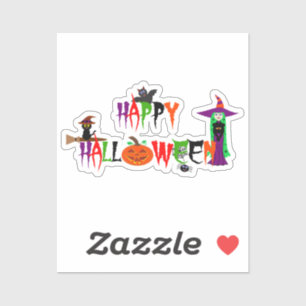 Happy Halloween Custom-Cut Vinyl Sticker