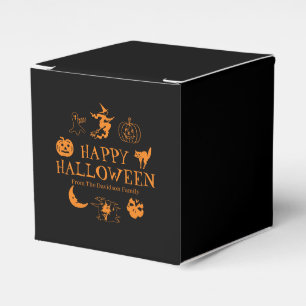 Happy Halloween custom name treat spooky Favour Box