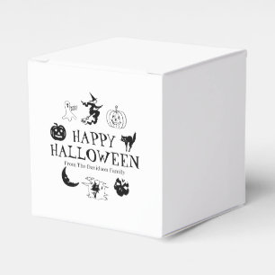 Happy Halloween custom name treat spooky Favour Box