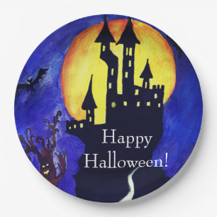 Happy Halloween  Custom Paper Plates 9 in