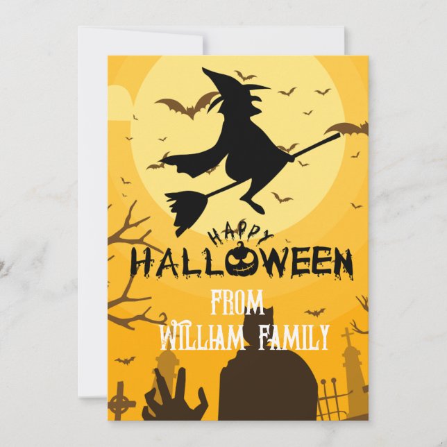 Happy Halloween - Customisable Holiday Card (Front)
