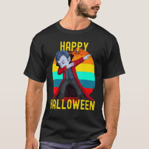 Happy Halloween Cute Dabbing Dracula Kids Vampire  T-Shirt